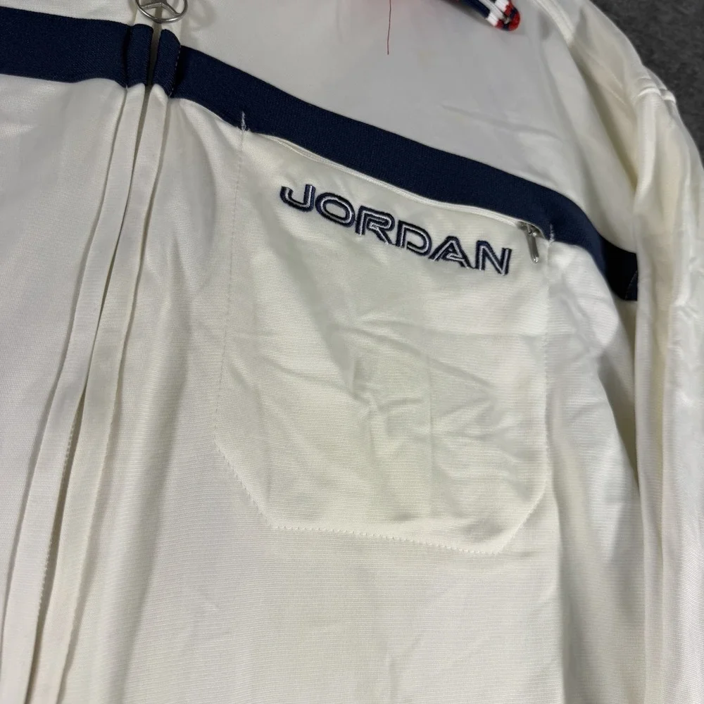 Jordan Jumpman Track Jacket White Red Blue Size XL Full Zip Basketball